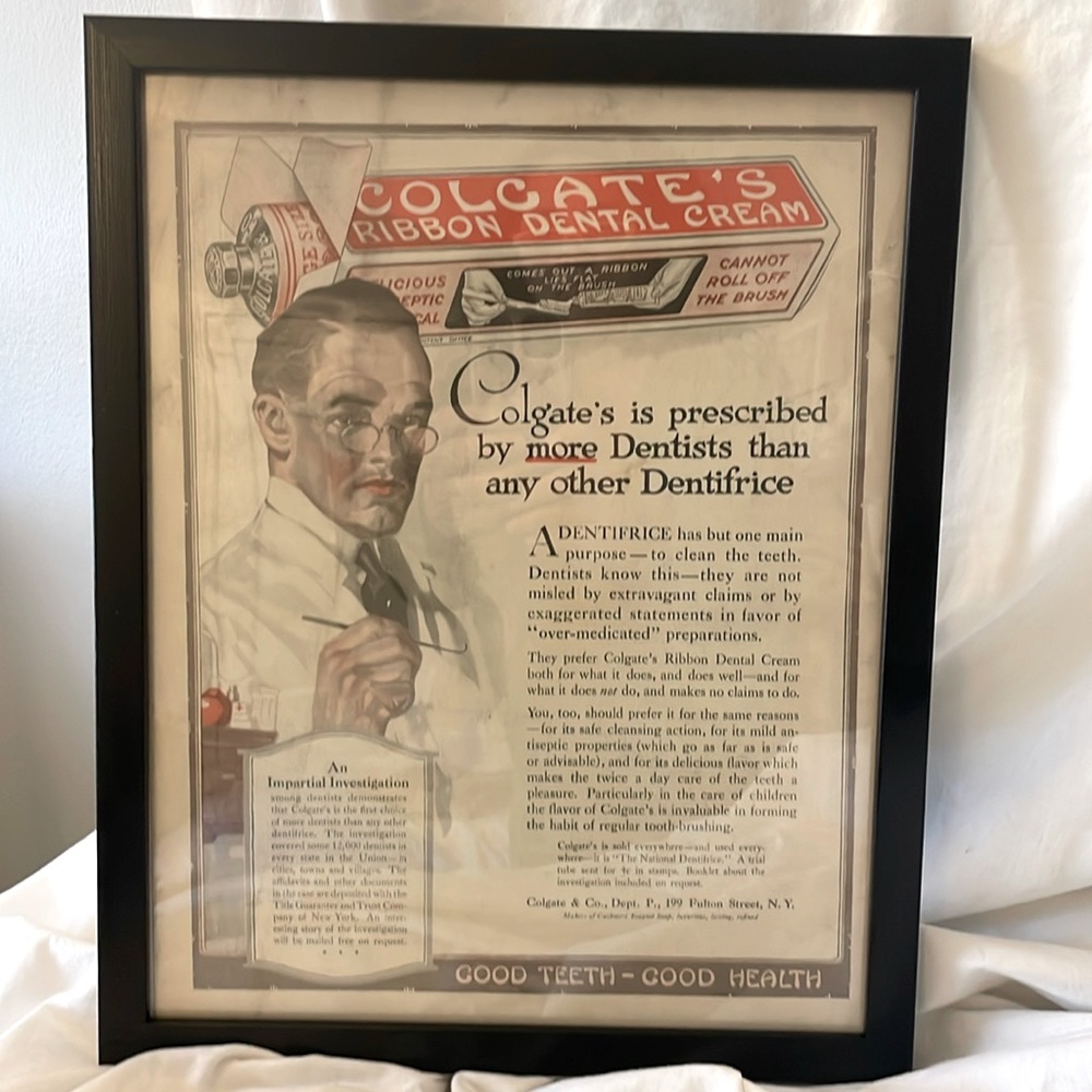 Saturday Evening Post framed ad